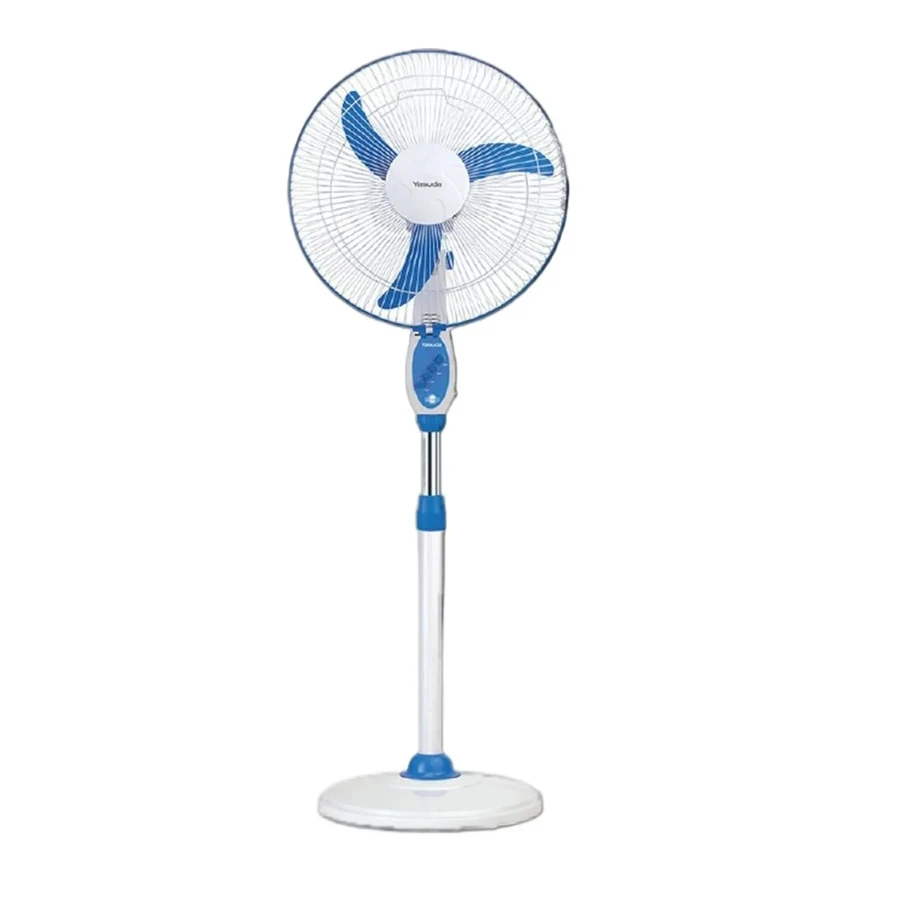Yasuda 16" High Speed Pedestal Stand Fan | 2100 RPM Jet Speed Air Delivery & 75W Rated Power | 400mm Sweep Size with Premium Virgin PP 3-Blades | YS-ST940H (Blue & White / Red & White)