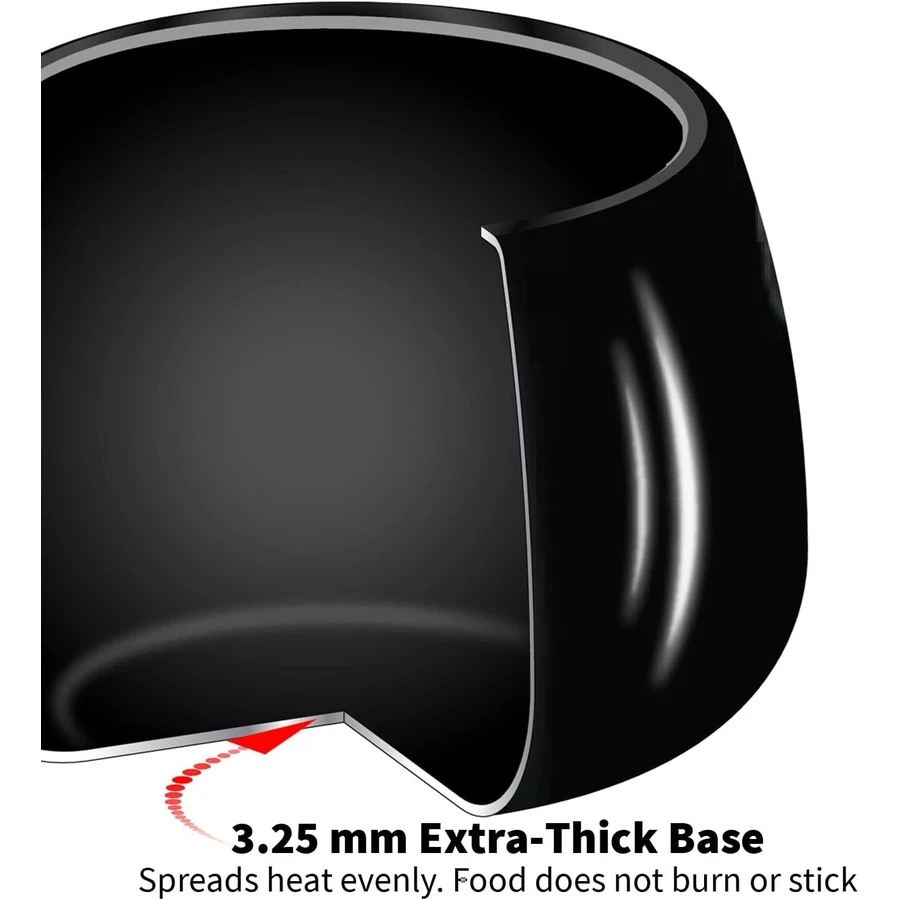 Hawkins Contura Black Pressure Cooker | Hard Anodised Body | Stainless Steel Lid | Rapid Heating Black Base | 1.5L to 5L