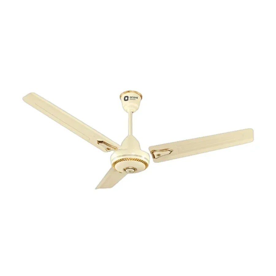 Orient Summer Delight Ornamental Ceiling Fan | 3-Blade Decorative Design | Premium Summer Collection | Brown & White