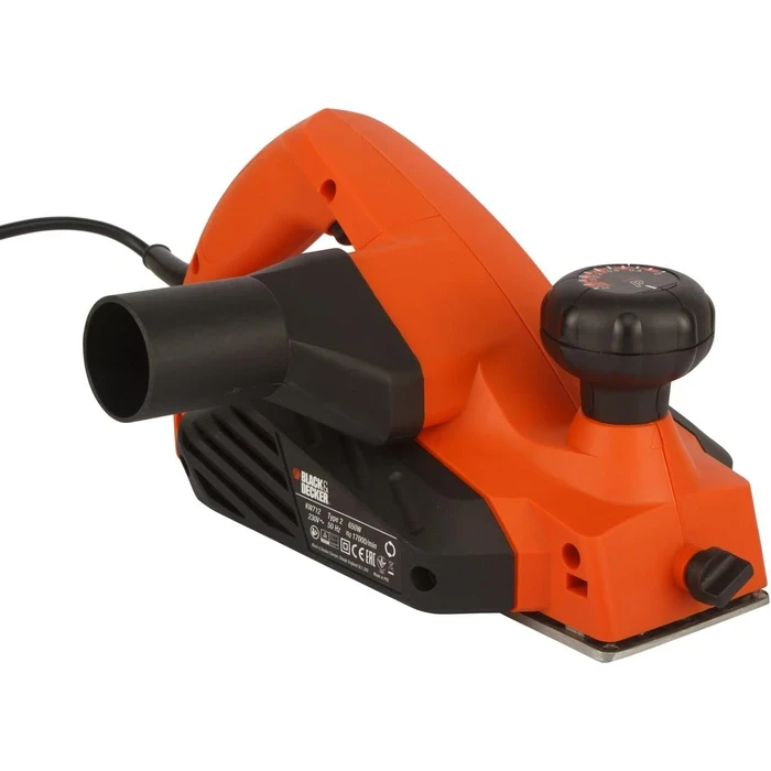 BLACK+DECKER 2.0mm Depth-of-Cut Electric Wood Planer | Precision V-Groove Chamfering & Timber Surfacing Machine | KW712-B5