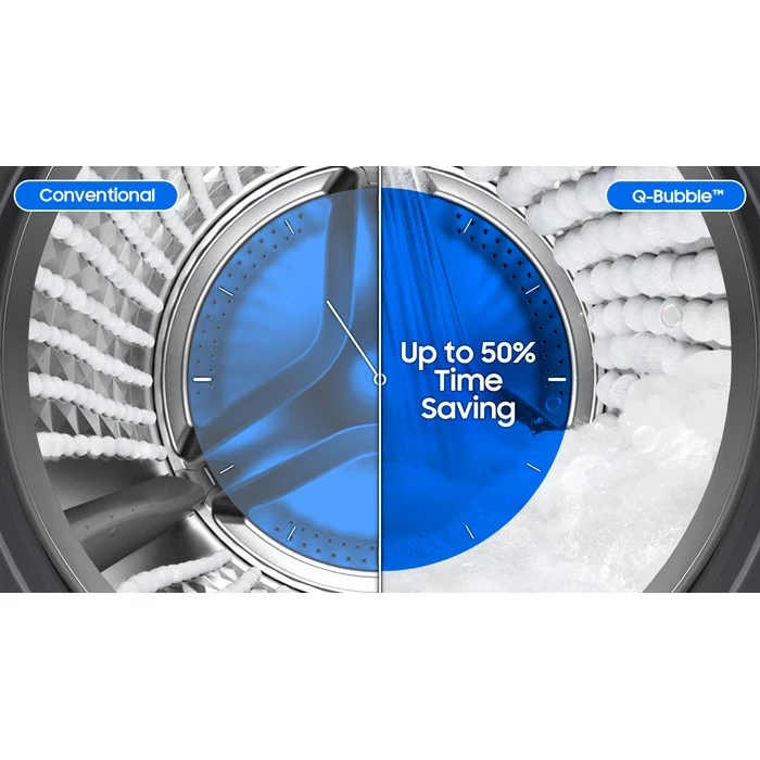 Samsung 11Kg/7Kg WD11TP34DSX/FQ Front Load Washer Dryer Combo | Eco Bubble AI Control QuickDrive Auto Dispense 1400 RPM Hygiene Steam Inox