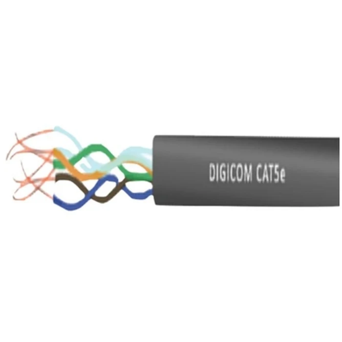 Digicom DG-CAT64PCATP(ECO) Indoor CAT6 4-Pair CCA Cable | 250 MHz Bandwidth Logic | Gigabit Ethernet & POE Compatible | 305 Meters