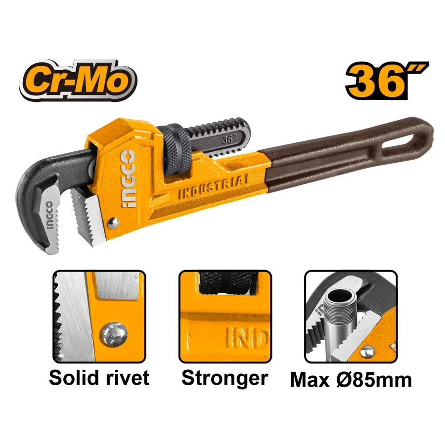 Heavy-Duty Pipe Wrench | HPW0836 | 36" (900mm) | Ductile Cast Iron