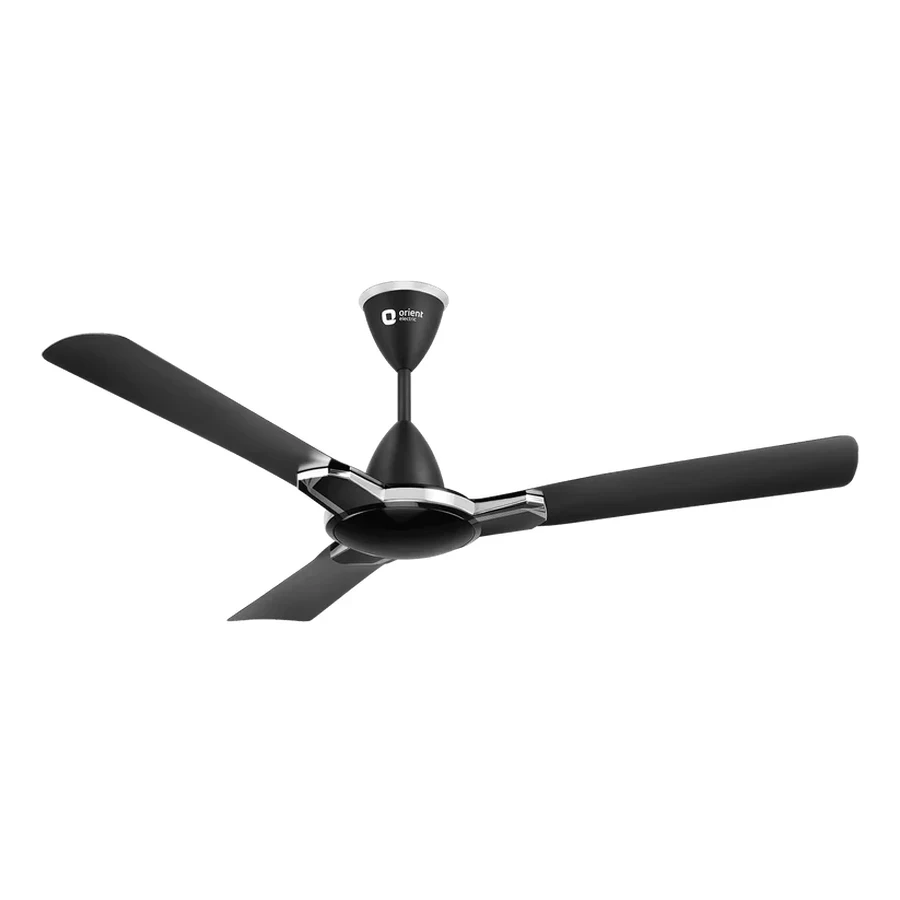 Orient Mozart Designer Ceiling Fan 55 Watts | 1200mm Sweep | 350 RPM | 220 CMM Air Delivery | Minimalist Geometric White & Black