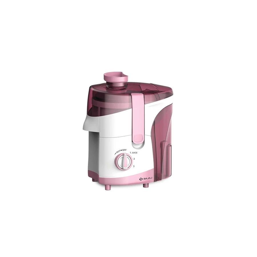 Bajaj JX 20 500W Juicer Mixer Grinder | 18000 RPM Titan Motor & Dishwasher Safe Parts | White & Pink | 410701