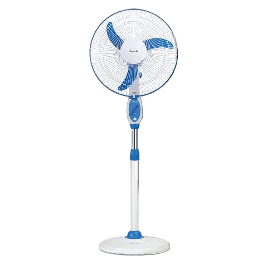 Yasuda 16" High Speed Pedestal Stand Fan | 2100 RPM Jet Speed Air Delivery & 75W Rated Power | 400mm Sweep Size with Premium Virgin PP 3-Blades | YS-ST940H (Blue & White / Red & White)