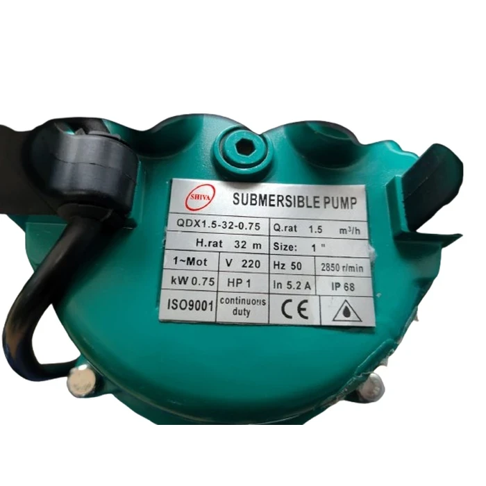 Shiva QDX Openwell Submersible Water Pump Series (0.5 to 3.0 HP) | ISO Certified Copper-Wound Motor with Thermal Overload Protection & High Head Performance