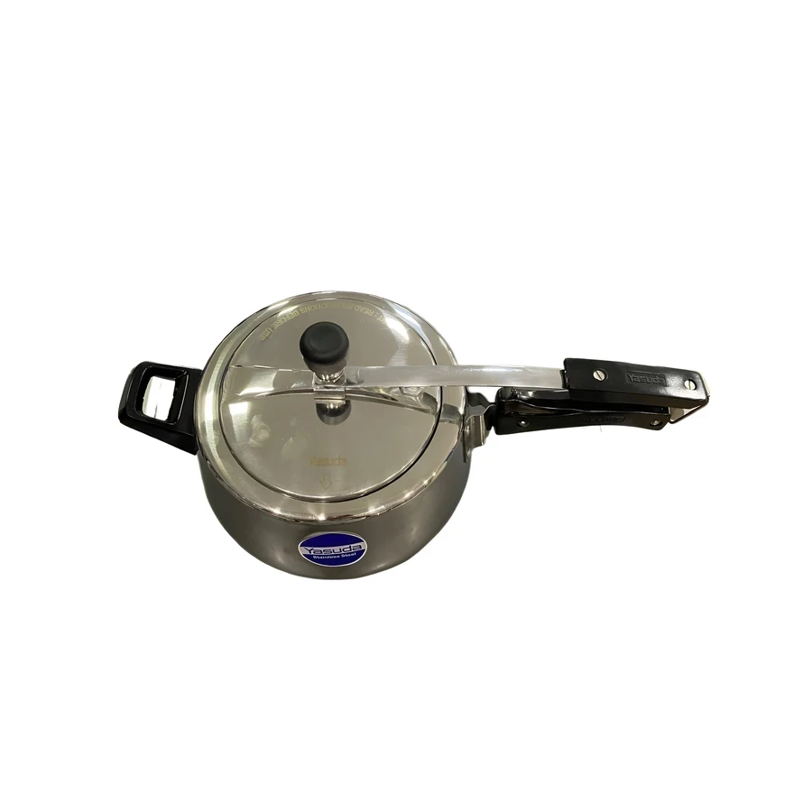 Yasuda Stainless Steel Pressure Cooker | Induction Stove Compatible Bottom Matrix | Multiple Built-in Safety Mechanisms | YS-PSS2 / YS-PSS3 / YS-PSS5