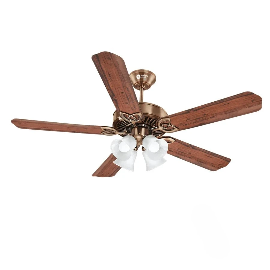 Orient Subaris Premium Ceiling Fan 1300mm | 80W | 270 CMM Airflow | 250 RPM | Antique Brass & Antique Copper