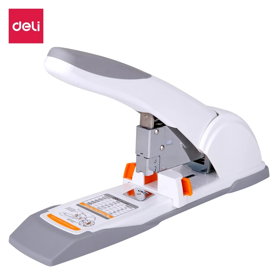 Deli 120-Sheet Heavy-Duty Desktop Stapler | Full Metal Body, Patented Jam Remover & 60mm Adjustable Depth | E0486