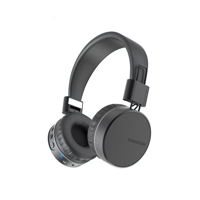 Digicom K9 Bluetooth Stereo Headphones | 20-Hour Playback Logic | Foldable Travel Design | Wired & Wireless Hybrid | Microphone | Blue & Black