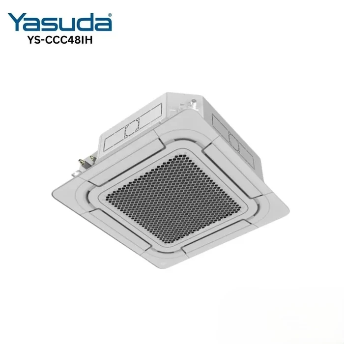 Yasuda 4.0 Ton Ceiling Cassette Inverter Air Conditioner | 4-Way Strong Cooling & Heating with Internal Thread Copper Pipe | Independent Dehumidification & Auto Protection | YS-CCC48IH