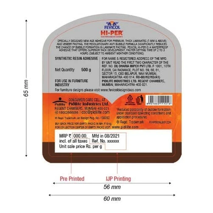 Pidilite Fevicol Hi-Per White Adhesive | Anti-Bubble Performance Logic | 500g - 10kg Tier