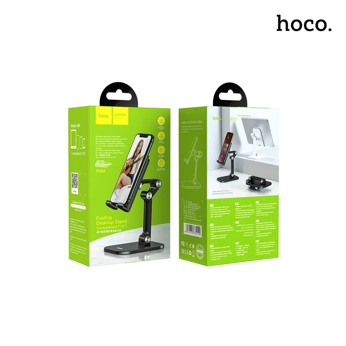 Hoco Excelente PH34 Double Folding Desktop Stand | 13-Inch Wide-Format Tablet Compatibility Matrix | Dual-Axis Multi-Angle Silicone Shield