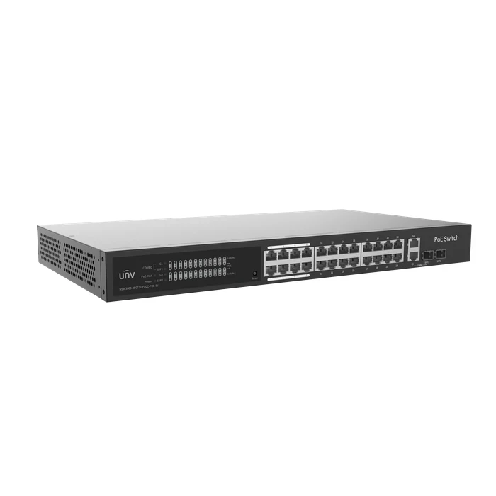 UNV 24-Port Gigabit Cloud Managed PoE Switch with 370W Power Budget, SFP & Combo Ports | NSW3000-25GT1GP1GC-POE-IN