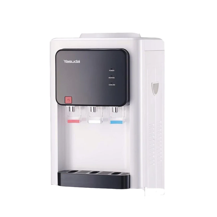 Yasuda Hot Normal & Cool Stand Water Dispenser | 500W Stainless Steel Tank Matrix | Storage Cabinet & Safety Lock | White | YS-HNC24SC