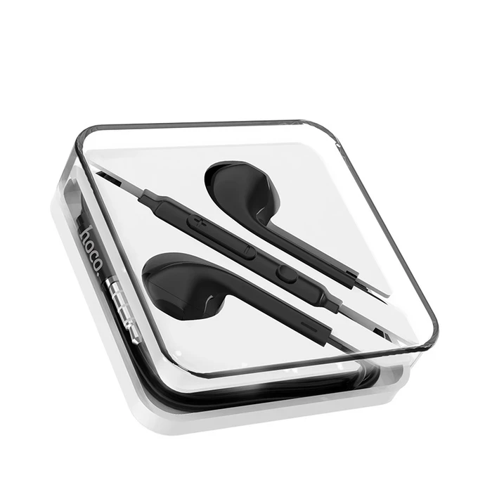 HOCO Memory Sound Wire Control Earphone with Mic | 14.2mm Driver | Volume Control | Black, White, Pink Finish | M55