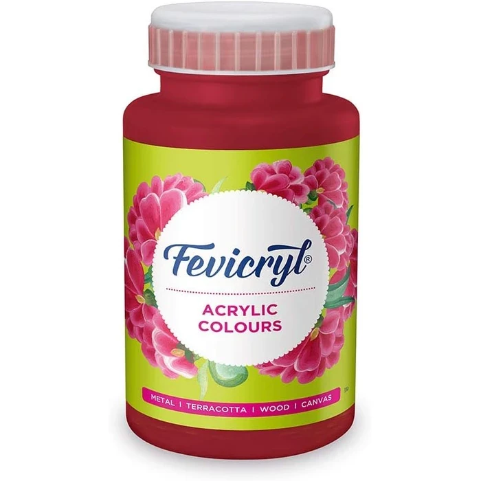 Pidilite Fevicryl Multi-Surface Acrylic Paint Series | Wash-Proof & Non-Toxic Liquid Craft Color Set | Available in 15ml, 100ml, 200ml & 500ml Sizes