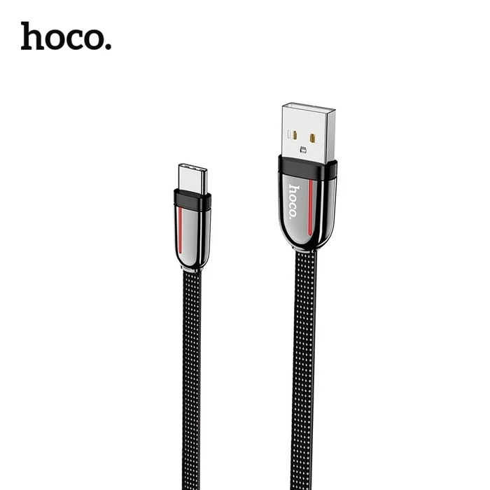 Hoco Grand Charging Cable | Type-C Connectivity Logic | Zinc Alloy & Fabric Weaving Matrix | U74
