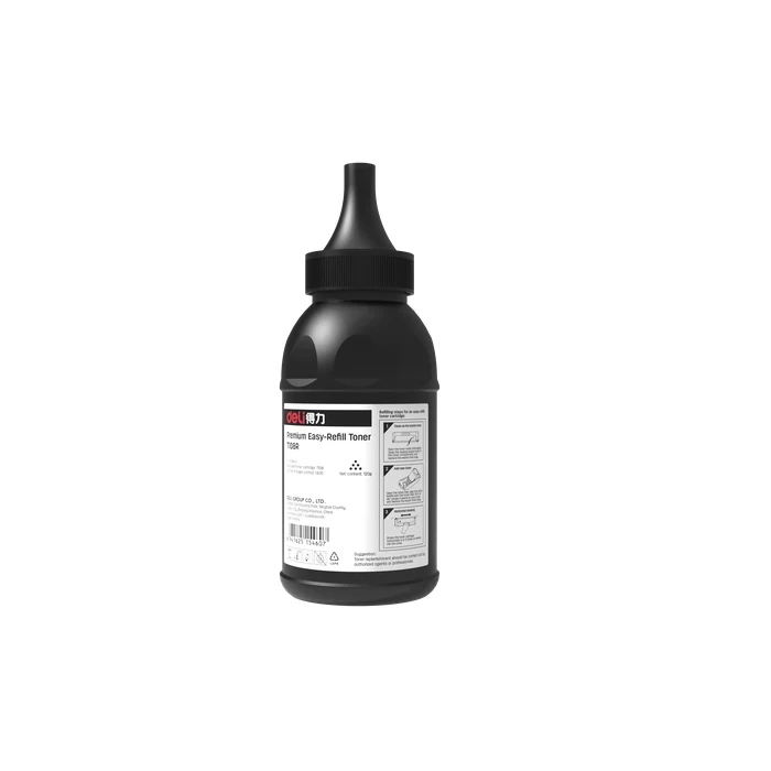 Deli Deep Black High Yield Crisp Text Laser Printer Monochrome Replacement Easy Refill Toner Powder T108R
