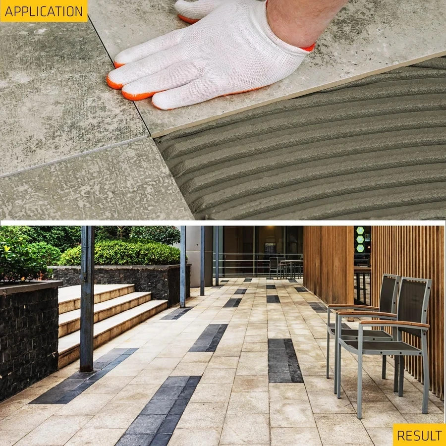 Sika Ceram Tilofix | High Strength Ceramic Tile Adhesive | Gray Cementitious Formula | Self-Curing for Inside Use | Available in 20 Kg Pail and 40 Kg Bag
