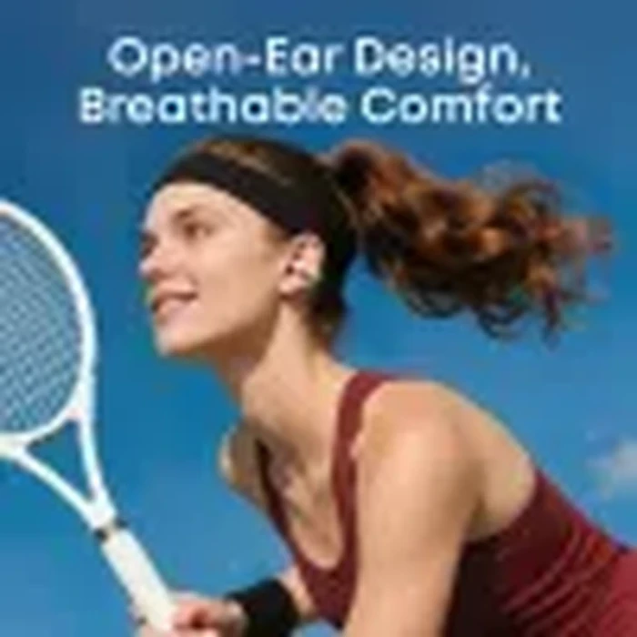Anker Soundcore C50i Open-Ear Clip-On Wireless Earbuds | Breathable FlexiClip Titanium Fit, 12mm Bass Drivers & AI Clear Calls in Minimalist White