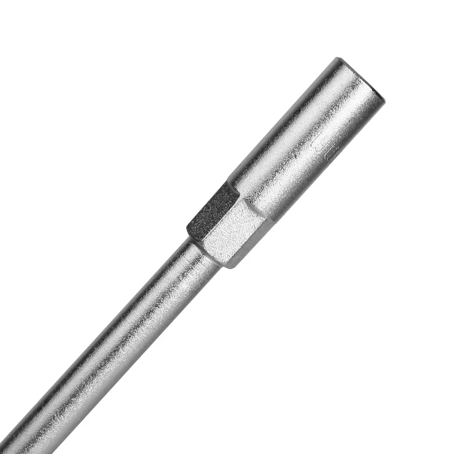 Deli 10mm Professional CR-V Steel T-Handle Socket Wrench | Heavy-Duty 6-Point Deep-Reach High-Leverage Fastening Tool with Mirror Chrome Finish | EDL10 (Silver)