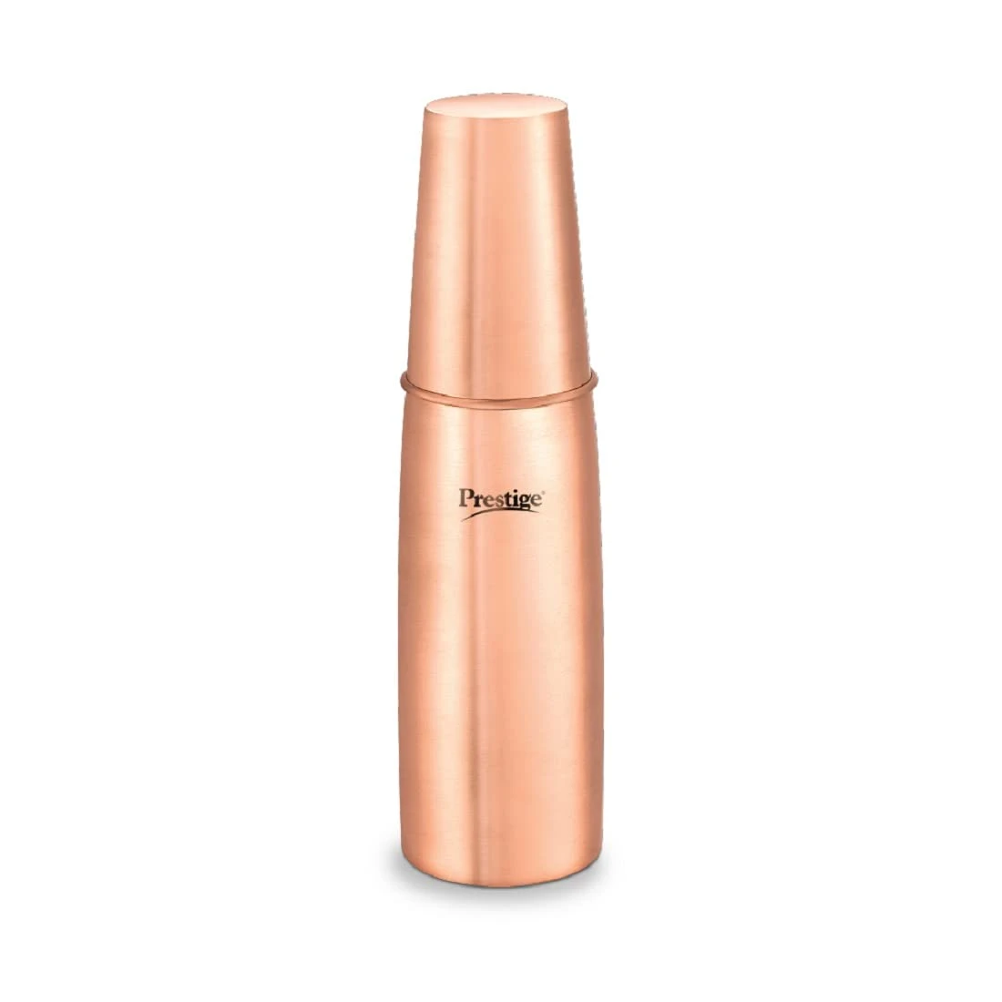 Prestige Tattva CBT01 Pure Copper Water Bottle with Leak Proof Threaded Cap | Glossy Finish Ayurvedic Wellness Hydration Flask - Model 42784