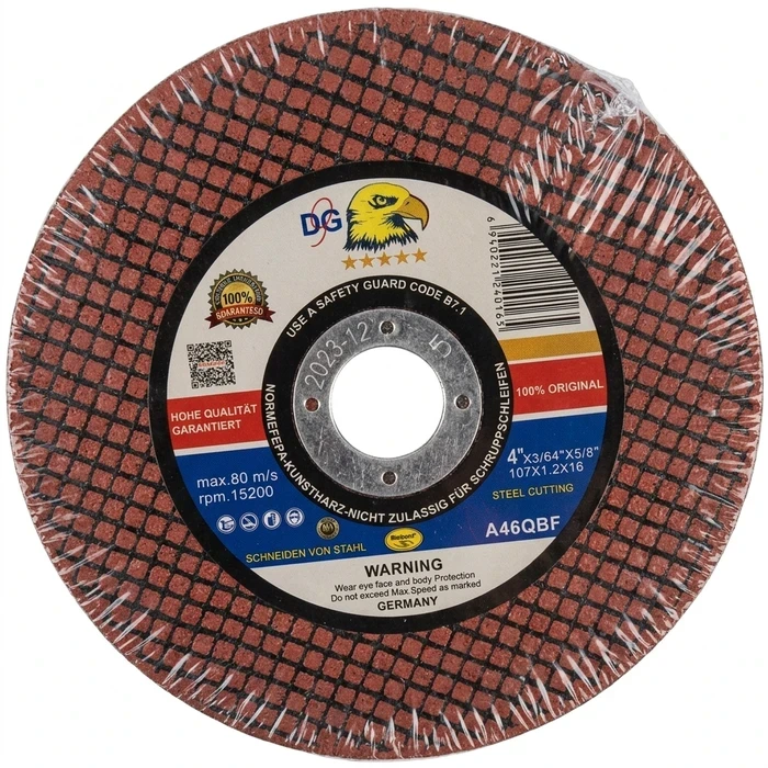Dongcheng 4" Abrasive Metal Cutting Wheel Pack | High-Velocity Red Steel & Rebar Slicing Discs for Angle Grinders | DG-CUTTING WHEEL